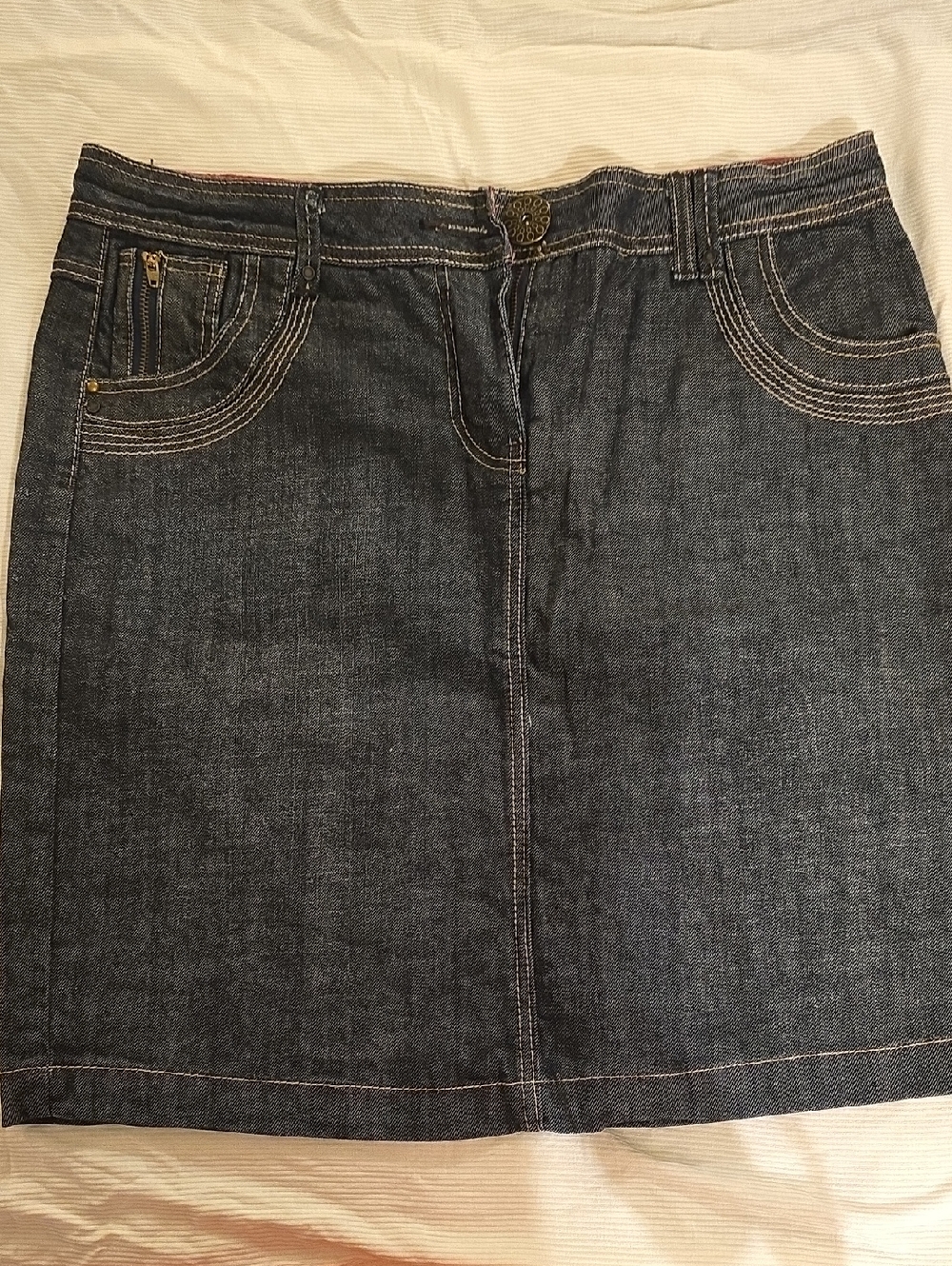 George Dark Blue Denim Skirt